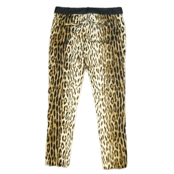 Michael Kors Brown Animal Print Straight Pants - Picture 4 of 7